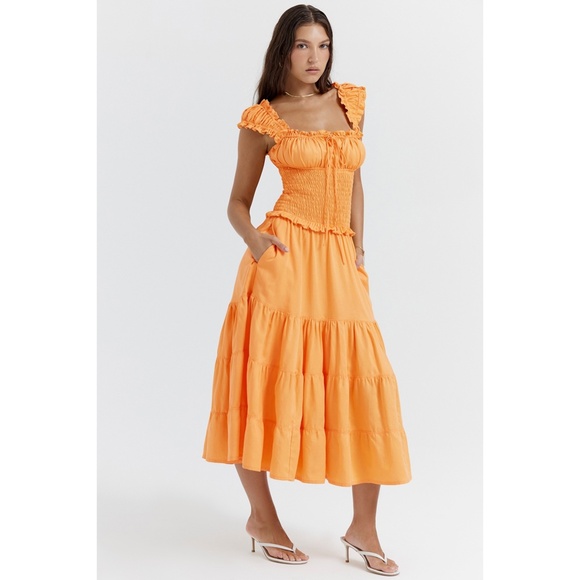 NEW House of CB Phedra Dress Warm Apricot Large+ (XL) - Picture 12 of 17